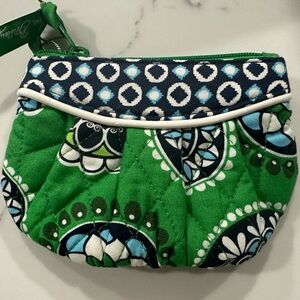 Vera Bradley coin purse, Cupcake Green pattern (retired).